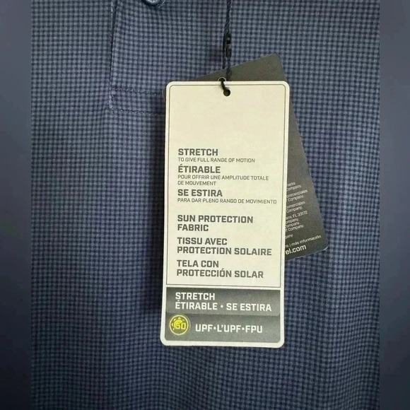 Callaway Opti-Dri Men's Golf Polo Shirt Stretch UPF 50 Blue Stripe  Size L - Picture 10 of 12